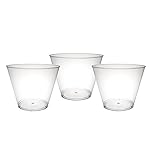 Party Essentials Hard Plastic 5-Ounce Party Cups/Tumblers, 40-Count, Clear
