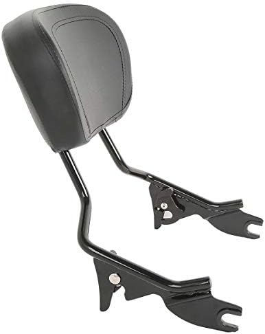 Black Harley Backrest Sissy Bar Upright Passenger Backrest w/Pad HD Street Glide FLHX FLHR 2009-2018 Detachable