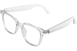 Piluyaa Smart Glasses Bluetooth Audio Sunglasses for Men Women with Dual Stereo Speakers, Open Ear Music &HD Calling, Touch &Voice Assistant, UV Protection—Transparent