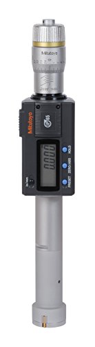 Mitutoyo 468-267 Digimatic Holtest LCD Inside Micrometer, Three-Point, 1-1.2"/25.4-30.48mm Range, 0.00005" Graduation, +/-0.00015" Accuracy