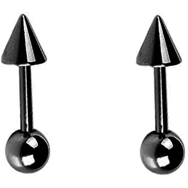 Orecchini Punk Rock In Acciaio Inox Con Doppia Punta, Stile Stud – Per Uomo E Donna, Regalo Perfetto