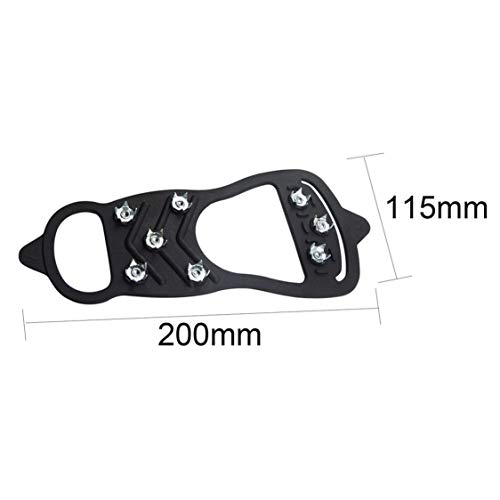 Vige 8-Stud Universal Snow Shoe Spikes Grips Cleats Outdoor Ice Crampon Tool Anti-Slip Shoes Cover for Winter Climbing Camping