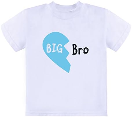 Ammengbei Baby Clothes Big Sister Big Brother Little Sister Little Brother Heart Set Summer Romper T-Shirt (18-24M, Big bro)