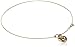 Amazon Collection 10k Yellow Gold Open Puff Heart with Rhodium Anklet