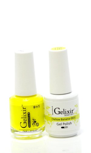 Gelixir matching color gel & nail lacquer Yellow Banana - 065