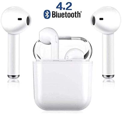 FXXG Transparent Shell Bluetooth Headsets Wireless Headsets 4.2 Headset Bluetooth in-Ear Earphone Wireless Stereo in-Ear Handsfree for Apple Airpods Android/iPhone