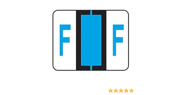 Medical Arts Press TAB Products Compatible Alpha Roll Labels, Letter F,  Blue (33305)