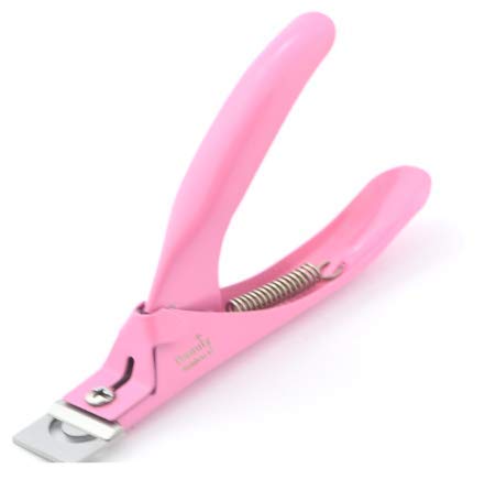 Beauty Plus Acrylic False Nail Clipper Stainless Steel Nail Tip Cutter Trimmer Fake Nail Clippers for Nail (Pink)