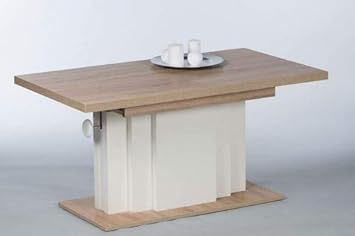 Couchtisch Empire 16763 Wohnzimmertisch Hohenverstellbar Ausziehtisch Eiche X Amazon De Kuche Haushalt