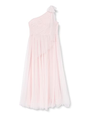Gina Bacconi Vestido Maxi de Tul con Lazo en los Hombros cóctel, Rosa, 38 para Mujer