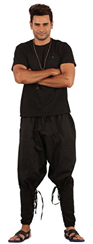 Costumes Harem Pants - Mens Yoga Lightweight Cotton Handmade Harem Pants - Samurai Style