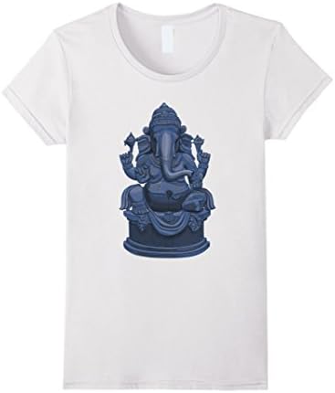 Womens Ganesha Ganesh Indian Elephant God T-Shirt Medium White