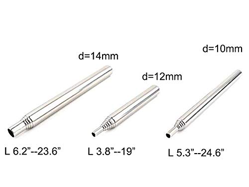 JISTL Fire Bellows by Mouth Blow Fire Tube Outdoor Gear Collapsible Stainless Steel Campfire fire Pot Tool Builds Fire by Blasting Air (Mixed 3 Pack) - Thumbnail 2