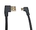 SinLoon Micro USB Cable 90 Degree Right Angle Gold Plated 5 Pin Micro USB Male Cable to USB 2.0 Syncing Data Charge Cable, Hi-Speed Cable (Black 6 inch)