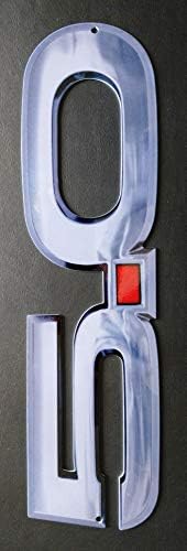 ZIC Motorsports 2015-2017 Ford Mustang 5.0 Fender Emblem Badge Heavy Duty Metal Garage Wall Sign - 16" X 4.5" - Black Chrome Look