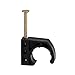 Highcraft ID256x50-FBA Half Clamp J-Hook with Nail For Pex Tubing Pipe Support, 3/4 in, Black