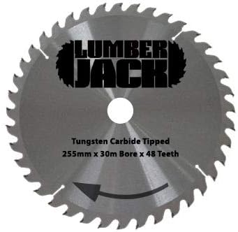 LUMBER JACK TCT Circular Wood Saw Blade 254mm x 30mm x bore x 48T for Bosch Makita Dewalt etc, Silver, 48 Teeth