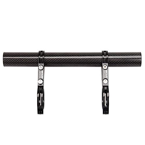 G-202 Carbon Fiber Alluminum Handlebar Extend Extender Extension Bicycle Speedometer Headlight Light Lamp Double MountHolder