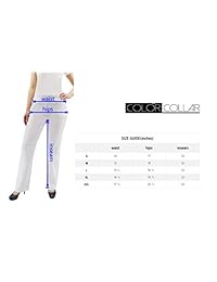 Color Collar Bootcut Pantalones de vestir para las damaes- Stretch Comfy Work Pull On Style Women Pant