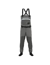 Piscifun   Calcetines de pesca, transpirables, impermeables, para hombres y mujeres, 3 capas de poliéster, color gris