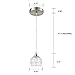 Brushed Nickel Mini Pendant Hanging Lights with Groove Clear Glass Shade