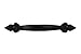 Door Or Drawer Pull Black Wrought Iron Fleur De Lis 5 1/2
