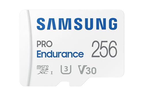 Samsung Memorie MB-MJ256KA PRO Endurance Scheda MicroSD per Videosorveglianza e Dashcam da 256 GB, UHS-I U3, fino a 100 MB/s, Adattatore SD Incluso