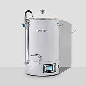 Klarstein Mundschenk – bierbrouwsysteem, puree, 30 L, 2500 W, aanraakscherm, circulatiepomp, roestvrij staal, zilver