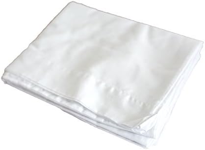 2 Pack White Pillowcases Standard Size 300 Thread Count Poly Cotton Blend 2 Inch Hem