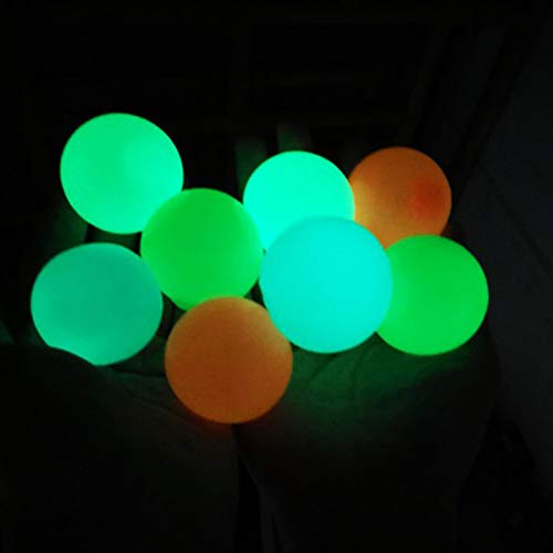 8 Pcs Sticky Wall Balls, Glowing Ceiling Balls Stress Relief Balls, Stick to The Wall and Slowly