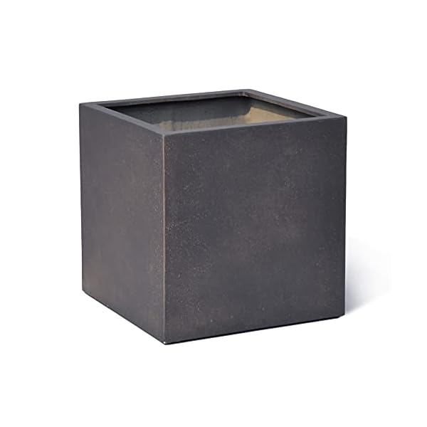 ESCHBACH® Pflanzkübel Cube 30 Espresso Anthrazit Quadratisch * 30 x 30 x 30 cm * 10 Jahre Garantie