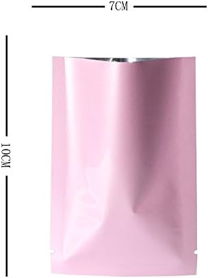 Smell Free Mylar Type Heat Sealant Bags Open Top Flat Pouch Pink - 7CM x 10CM(200 )