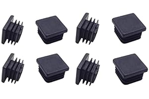 TFIRY 1 Inch (25 mm) Square Plastic Plugs Tubing End Caps for Square Tubing Post (8 Pack)