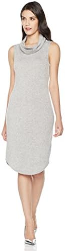 Mariella Bella Women's Sleeveless Drapey Cowl Neck Dress Small Light Grey Heather