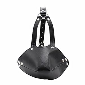 Leder Mundknebel mit Gag-Ball für Paare - Verstellbarer Erotik Harness für SM und Fetisch Rollenspiele
