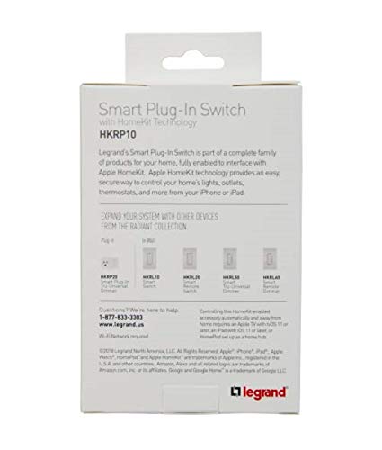 Legrand-On-Q Smart Plug Outlet Switch, WiFi, Works with Apple HomeKit, Alexa & Google Assistant, No  - //coolthings.us