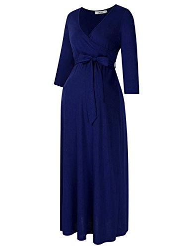 chinese dress ladies Floral 3/4 Sleeve Maternity and Nursing Maxi Dress