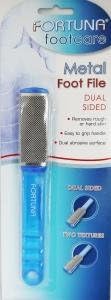 Fortuna Healthcare Metal Foot File Dual Sided Hard Skin Remover Washable Handle