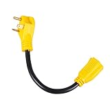 Epicord RV Power Cord Dogbone RV Power Adapter with Handle 12" 12AWG/3 Cord(30M15F)