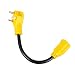 Epicord RV Power Cord Dogbone RV Power Adapter with Handle 12" 12AWG/3 Cord(30M15F)