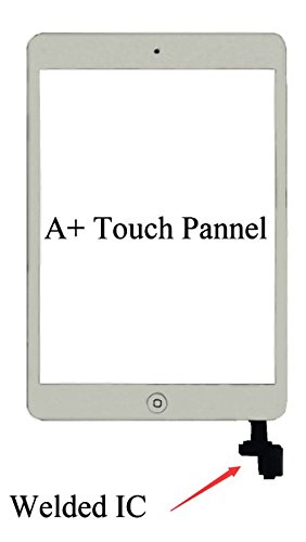 iPad Mini Model A1432/A1454/A1455/A1489/A1490 White Digitizer Replacement Screen Replacement Glass Replacement Includes Adhesive Stickers and Professional Tools