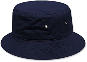 DC Unisex 100% Cotton Packable Summer Travel Bucket Hat - Navy
