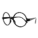 Huahuamini Striped School Tie Novelty Glasses Frame Costumes Accessories Halloween Christmas Cosplay Thanksgiving Gift (Yellow Red)