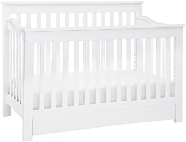 DaVinci Piedmont 4-in-1 Convertible Crib with Toddler Bed Conversion Kit in White, Greenguard Gold Certified