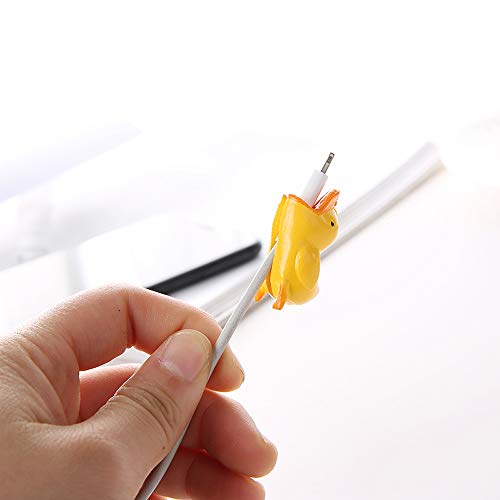 CKANDAY 12 Pcs Cute Animal Cable Bites Protector Saver Chompers Chewers Buddies Protection for Cellphone Phone Accessories Charger Cord USB Charging Cable