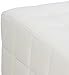 Monarch Specialties Ottoman - Cube Chair - Modern Tufted Cube Ottoman, Faux-Leather (White)