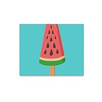 JGYJF Canvas Photo Prints Watermelon Ice-Cream On A Stick Printed Canvas Panels Kitchen Art Wall Decor Print Decor for Home 20x16 Inch