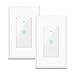 Smart Switch, Aicliv WiFi Light Switch Works with Alexa, Google Home and IFTTT, Requires Neutral Wire, Easy In-Wall Installation, Control Light Remotely via App, No Hub Required, 2 Packs
