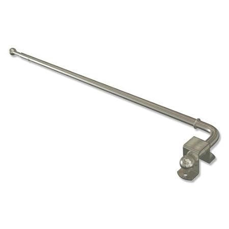 Interdeco Telescopic Pivot Swivel Matt Chrome Curtain Rod 60 100cm