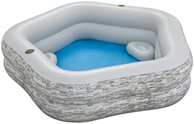 7' x 6'9" x 21"/2.13m x 2.06m x 53cm TruPrint Stone Family Pool